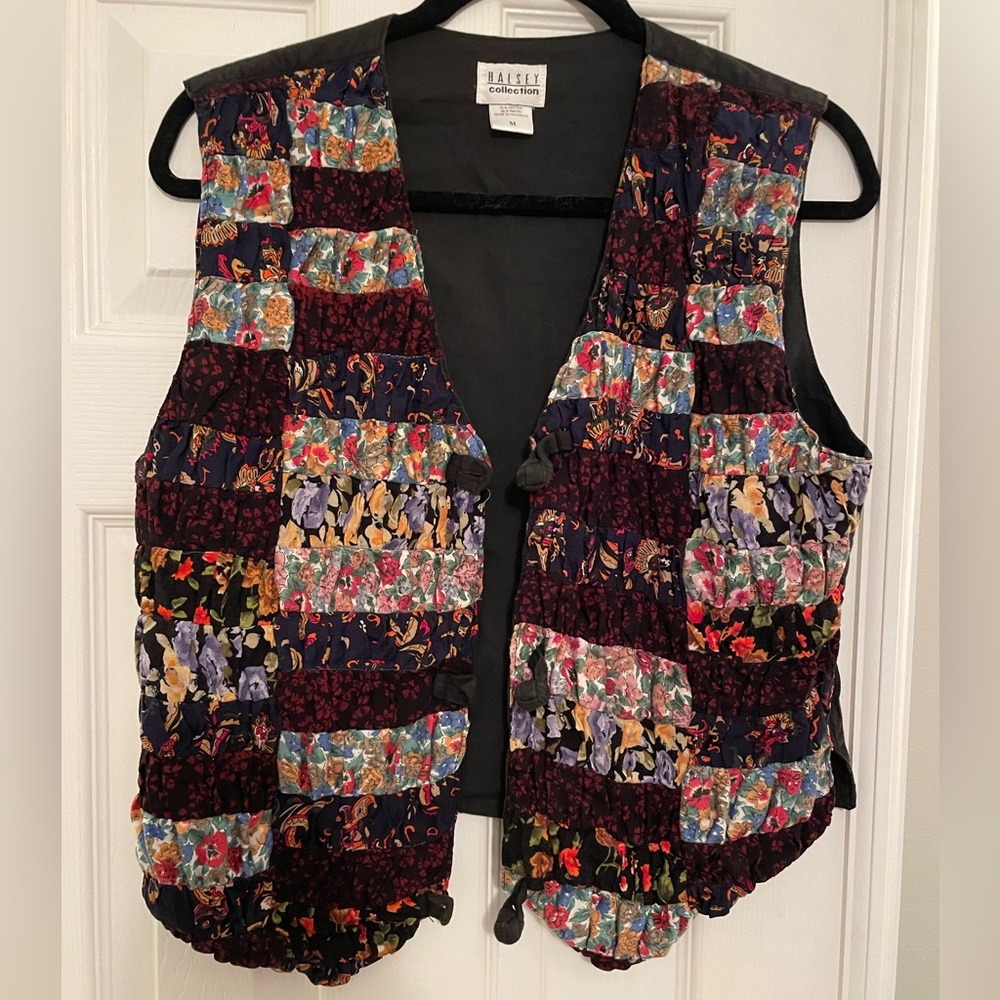 Halsey Collection Textured Patchwork Vest!